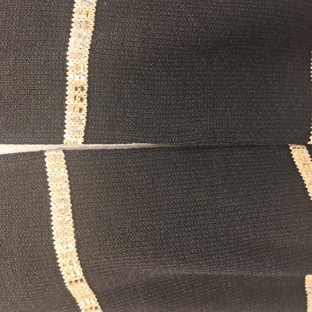 St. John By Marie Gray  Black and Gold Knit Evening Jacket Sz 2 - Picture 3 of 7